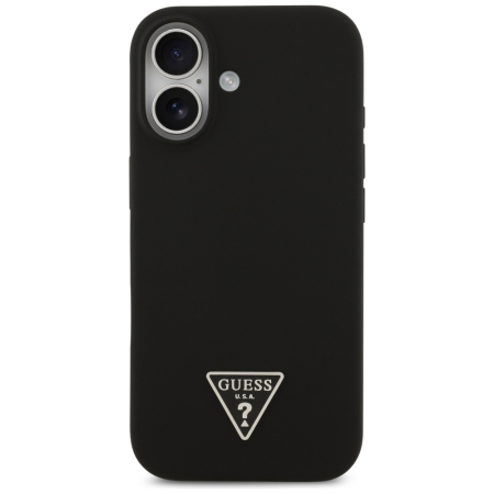 Husa silicon iPhone 17 Guess - Silicone Triangle Logo MagSafe (GUHMP17SSCTRLMK) Black [3]