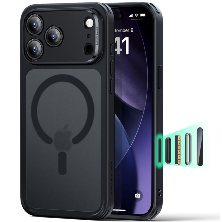 Husa Iphone 17 Pro - Husa silicon iPhone 17 Pro ESR - Classic Hybrid HaloLock Frosted Black