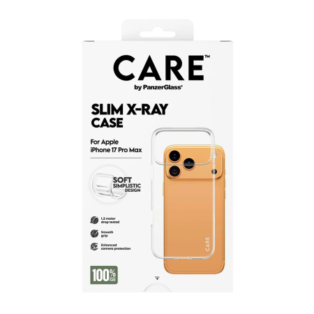 Husa silicon iPhone 17 Pro Max PanzerGlass - CARE Fashionable Case X-Ray Soft Basic Transparent [3]
