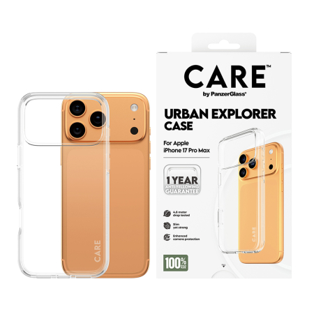 Husa silicon iPhone 17 Pro Max PanzerGlass - CARE Flagship Urban Explorer Clear [3]