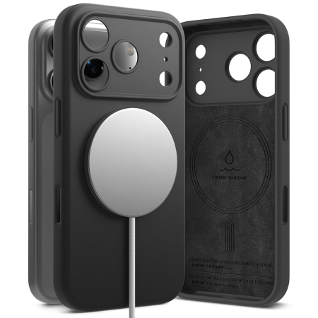 Husa silicon iPhone 17 Pro Max Ringke - Silicone Magnetic MagSafe Black [2]