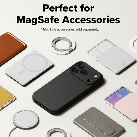 Husa silicon iPhone 17 Pro Max Ringke - Silicone Magnetic MagSafe Black [3]