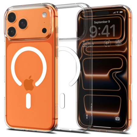 Husa Iphone 17 - Husa silicon iPhone 17 Pro Max Spigen - Liquid Crystal MagSafe Clear / White