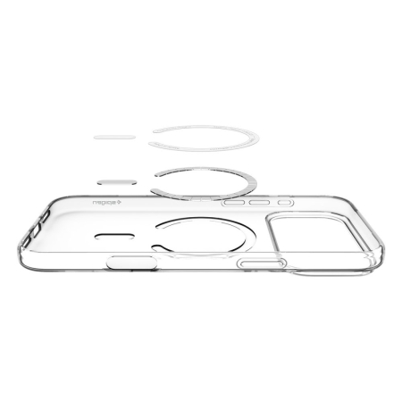 Husa silicon iPhone 17 Pro Max Spigen - Liquid Crystal MagSafe Clear / White [4]