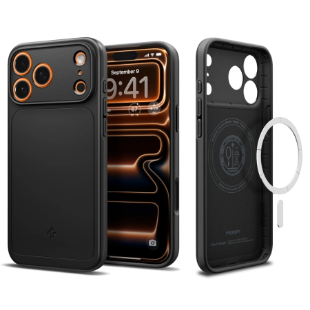Husa silicon iPhone 17 Pro Max  Spigen - Thin Fit MagSafe Black [6]