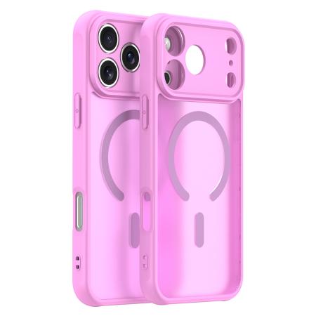Huse - Husa silicon iPhone 17 Pro Max Techsuit - HaloFrost II MagSafe Pink