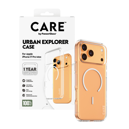 Husa silicon iPhone 17 Pro PanzerGlass® - CARE Flagship Urban Explorer White MagSafe Clear [3]