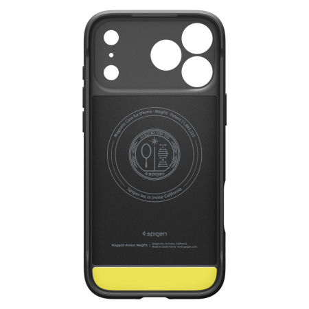 Husa silicon iPhone 17 Pro Spigen - Rugged Armor MagSafe Matte Black [5]