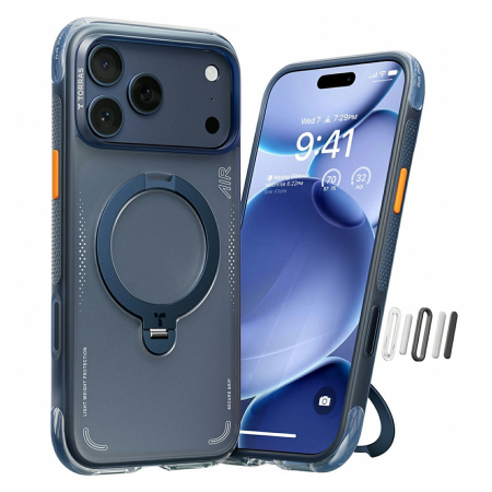 Husa silicon iPhone 17 Pro Torras - Ostand Spin Air Series Midnight Blue [0]
