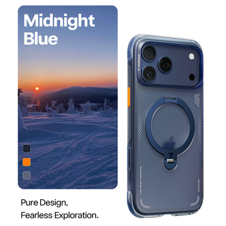 Husa silicon iPhone 17 Pro Torras - Ostand Spin Air Series Midnight Blue [1]