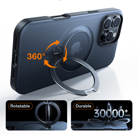 Husa silicon iPhone 17 Pro Torras - Ostand Spin MagSafe Series Clear [2]