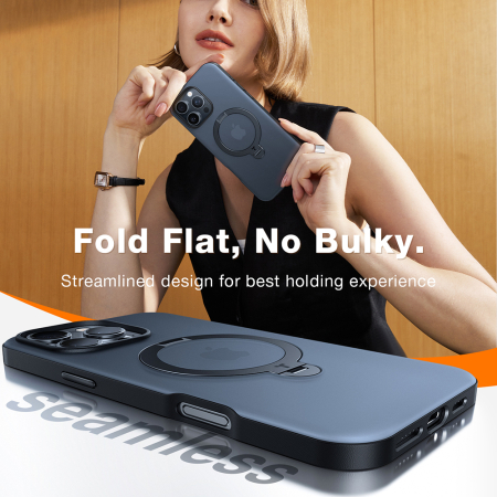 Husa silicon iPhone 17 Pro Torras - Ostand Spin MagSafe Series Clear [4]