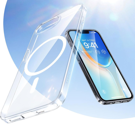 Husa silicon iPhone 17 Pro Torras - SlimFit MagSafe Series Clear [4]