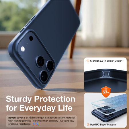 Husa silicon iPhone 17 Pro Torras - SlimFit MagSafe Series Clear [1]