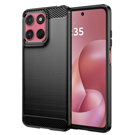 Husa Motorola Moto G57 Power / G67 Power - Husa silicon Motorola Moto G57 Power / G67 Power Techsuit - Carbon Silicone Black
