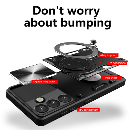 Husa silicon Oppo A5 4G Techsuit - CamGuard Pro Black [3]