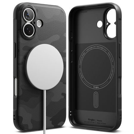 Husa silicon Ringke - Onyx MagSafe - iPhone 17 - Camo Black [4]