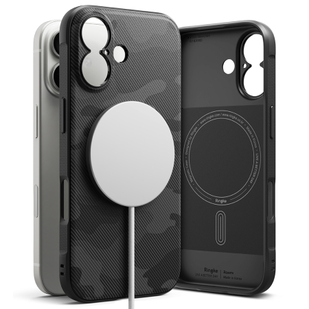 Husa silicon Ringke - Onyx MagSafe - iPhone 17 - Camo Black [2]