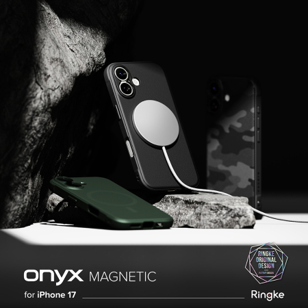 Husa silicon Ringke - Onyx MagSafe - iPhone 17 - Camo Black [5]