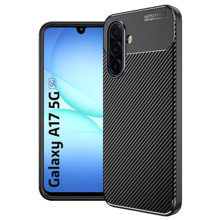Husa silicon Samsung Galaxy A17 5G / A17 4G Techsuit - CarbonFiber Black [3]