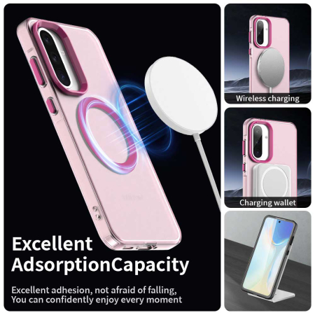 Husa silicon Samsung Galaxy A56 5G Techsuit - CandyCase MagSafe  Pink [6]