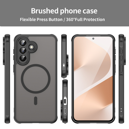 Husa silicon Samsung Galaxy A57 5G Techsuit - HaloFrost II MagSafe Black [4]