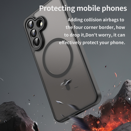 Husa silicon Samsung Galaxy A57 5G Techsuit - HaloFrost II MagSafe Black [5]