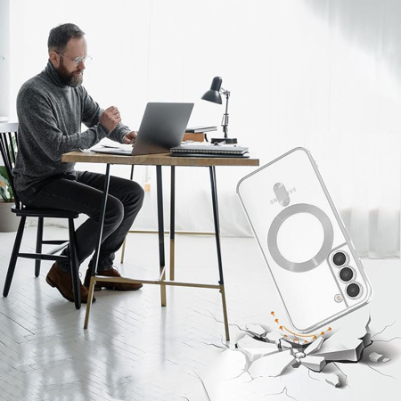 Husa silicon Samsung Galaxy S21 FE 5G Techsuit - Luxury Crystal MagSafe Black [3]