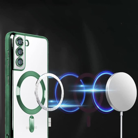 Husa silicon Samsung Galaxy S21 FE 5G Techsuit - Luxury Crystal MagSafe Black [1]