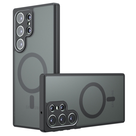 Husa Samsung Galaxy S22 Ultra 5G - Husa silicon Samsung Galaxy S22 Ultra 5G Techsuit - PureFrost MagSafe  Frosted Black