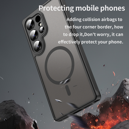 Husa silicon Samsung Galaxy S25 Ultra Techsuit - HaloFrost II MagSafe Black [2]