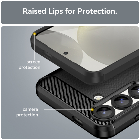 Husa silicon Samsung Galaxy S26 Techsuit - Carbon Silicone Black [2]