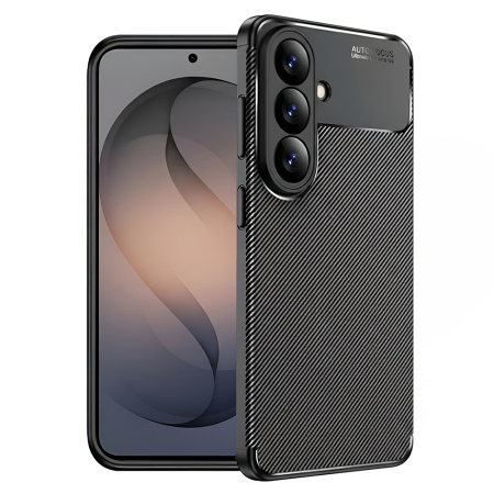 Husa Samsung Galaxy S26 - Husa silicon Samsung Galaxy S26 Techsuit - CarbonFiber Black