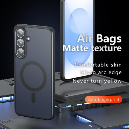 Husa silicon Samsung Galaxy S26 Techsuit - PureFrost MagSafe Frosted Black [1]