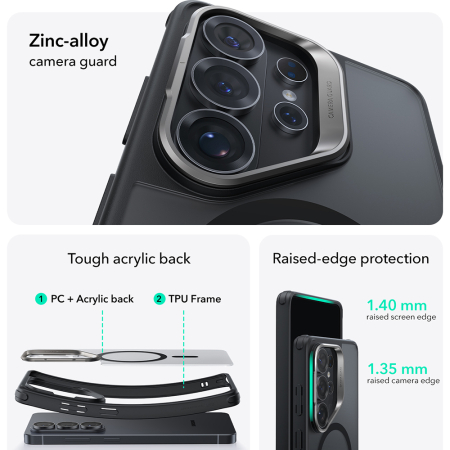 Husa silicon Samsung Galaxy S26 Ultra ESR - Classic Hybrid HaloLock Kickstand Frosted Black [7]