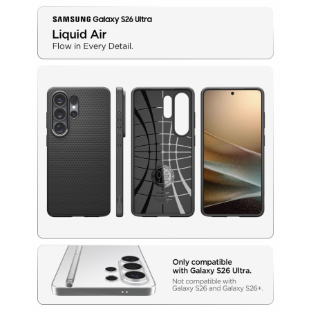 Husa silicon Samsung Galaxy S26 Ultra Spigen - Liquid Air Matte Black [6]