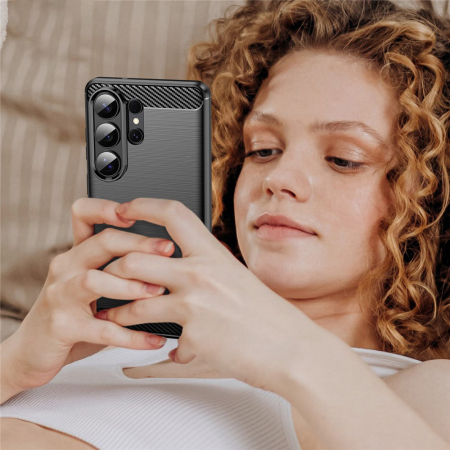 Husa silicon Samsung Galaxy S26 Ultra Techsuit - Carbon Silicone Black [2]