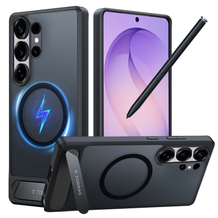 Huse - Husa silicon Samsung Galaxy S26 Ultra Torras - Pstand Black