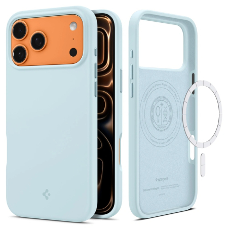 Husa silicon Spigen - Silicone Fit MagSafe (ACS10338) - iPhone 17 Pro - Mute Blue [6]