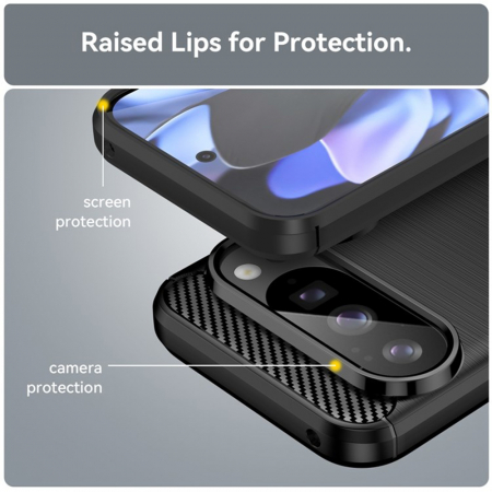 Husa silicon Techsuit - Carbon Silicone - Google Pixel 10 / 10 Pro - Black [1]