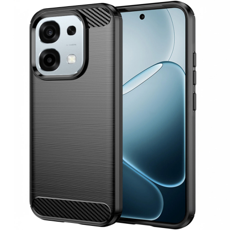 Oppo A6 Pro 4G / A6 Pro 5G - Husa silicon Techsuit - Carbon Silicone - Oppo A6 Pro 4G / A6 Pro 5G - Black