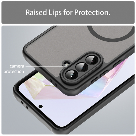 Husa silicon Techsuit - HaloFrost II MagSafe - Samsung Galaxy A56 5G - Black [3]