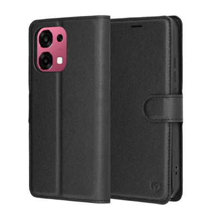 Oppo A6 Pro 4G / A6 Pro 5G - Husa silicon Techsuit - Leather Folio - Oppo A6 Pro 4G / A6 Pro 5G - Black