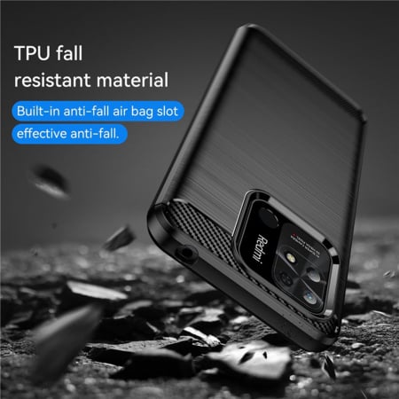 Husa silicon Xiaomi Redmi 10C Techsuit - Carbon Silicone - Black [5]