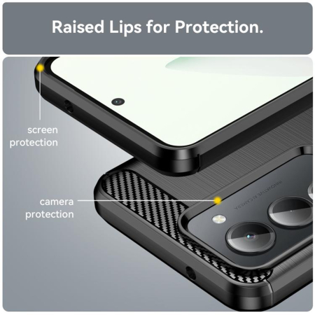 Husa silicon Xiaomi Redmi 15 4G / Redmi 15 5G Techsuit - Carbon Silicone Black [1]