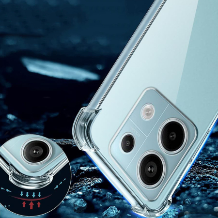 Husa silicon Xiaomi Redmi Note 13 Pro 5G / Poco X6 Techsuit - Shockproof Clear Silicone Clear [3]