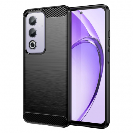Husa Oppo A80 5G - Husa Spate Oppo A80 5G Silicon Negru Carbon