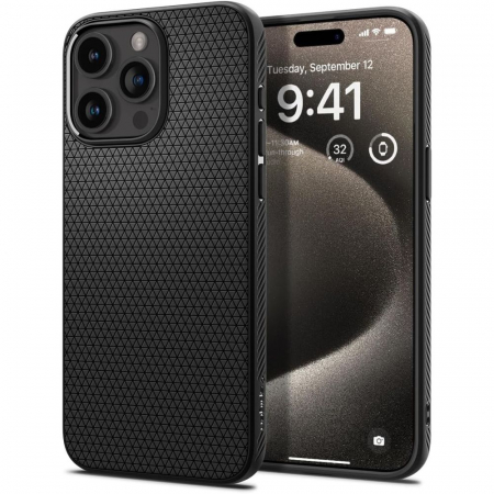 Husa Spigen Liquid Air IPhone 15 Pro Max negru [5]