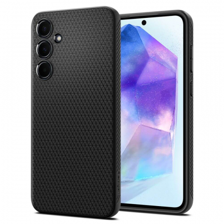Huse Galaxy A - Husa Spigen Liquid air Samsung Galaxy A55 5G negru
