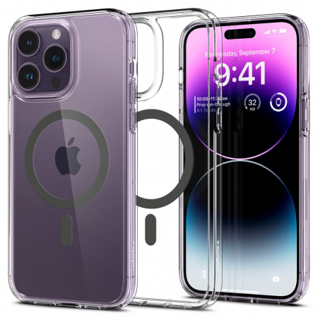 Husa Spigen Ultra Hybrid IPhone 14 Pro Magsafe gri [7]